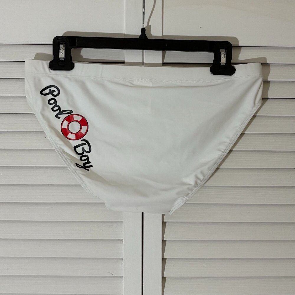 "Pool Boy" Swim Brief - White